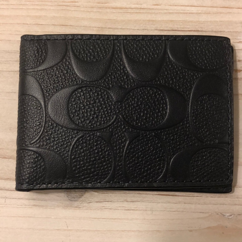 Coach Dark Navy Leather Wallet